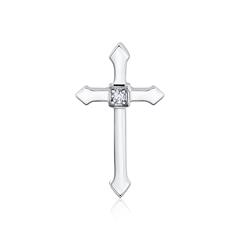 585er Weißgold Anhänger Kreuz mit Diamant Unkategorisiert online kaufen