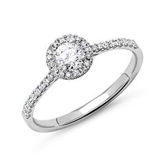 585er Weißgold Halo Ring mit Brillanten Unkategorisiert online kaufen