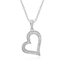 585er Weißgold Herzkette mit Diamanten Unkategorisiert online kaufen
