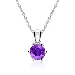 585er Weißgold Kette mit Amethyst Anhänger Unkategorisiert online kaufen