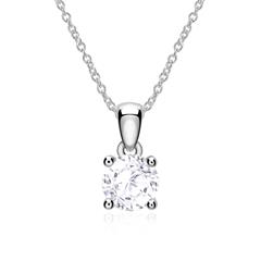 585er Weißgold Kette mit Weißtopas