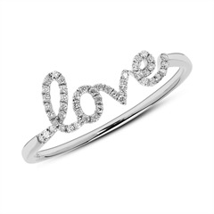 585er Weißgold Ring Love mit Diamanten Unkategorisiert online kaufen
