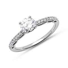 585er Weißgold Ring mit Diamantbesatz Unkategorisiert online kaufen