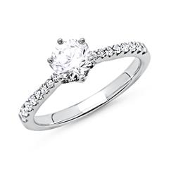 585er Weißgold Ring mit Diamanten Unkategorisiert online kaufen