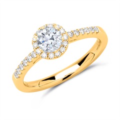 750er Gold Halo Ring mit Diamanten Unkategorisiert online kaufen