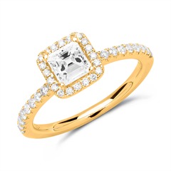 750er Gold Halo Ring mit Diamanten Unkategorisiert online kaufen