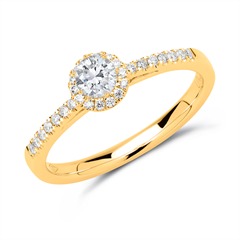 750er Gold Halo-Ring mit Diamanten Unkategorisiert online kaufen