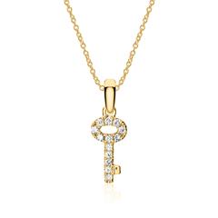 750er Goldkette Schlüssel mit Diamanten Unkategorisiert online kaufen