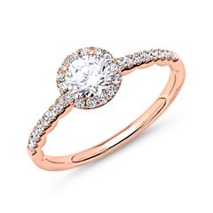 750er Roségold Halo Ring mit Diamanten Unkategorisiert online kaufen