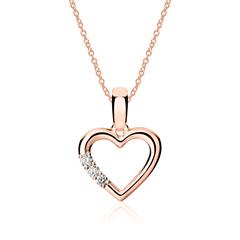 750er Roségold Kette Herz mit Diamanten Unkategorisiert online kaufen