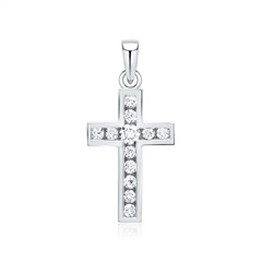 750er Weißgold Anhänger Kreuz 12 Diamanten Unkategorisiert online kaufen