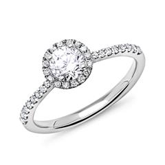 750er Weißgold Halo Ring mit Diamanten Unkategorisiert online kaufen