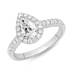 750er Weißgold Ring Tropfen mit Diamanten Unkategorisiert online kaufen
