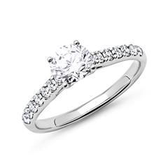 750er Weißgold Verlobungsring mit Diamanten Unkategorisiert online kaufen