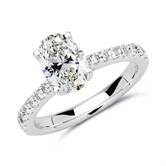 750er Weißgold Verlobungsring mit Diamanten Unkategorisiert online kaufen