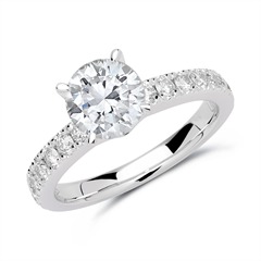 750er Weißgold Verlobungsring mit Diamanten Unkategorisiert online kaufen