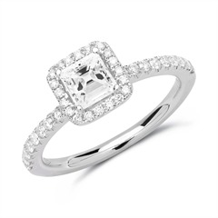 950er Platin Halo Ring mit Diamanten Unkategorisiert online kaufen
