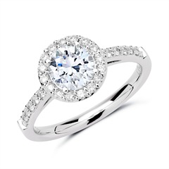 950er Platin Halo Ring mit Diamanten Unkategorisiert online kaufen