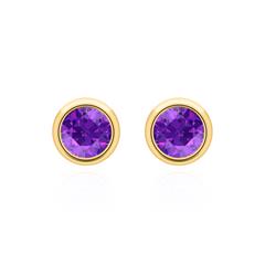 Amethyst Ohrschmuck für Damen aus 585er Gold