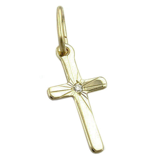 Anhänger 17x9mm Kreuz mit Brillant diamantiert Gold 333 Unkategorisiert online kaufen