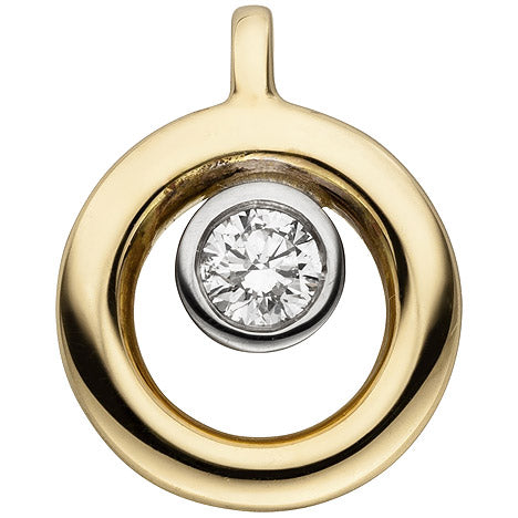 Anhänger 585 Gold Gelbgold 1 Diamant Brillant Diamantanhänger Unkategorisiert online kaufen