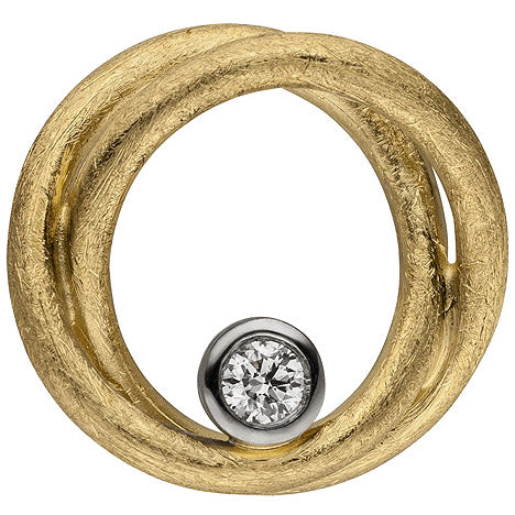 Anhänger 585 Gold Gelbgold eismatt 1 Diamant Brillant Diamantanhänger Unkategorisiert online kaufen