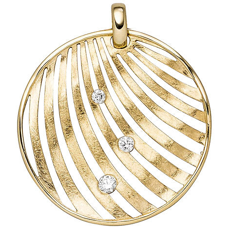 Anhänger 585 Gold Gelbgold eismatt 3 Diamanten Brillanten Diamantanhänger Unkategorisiert online kaufen