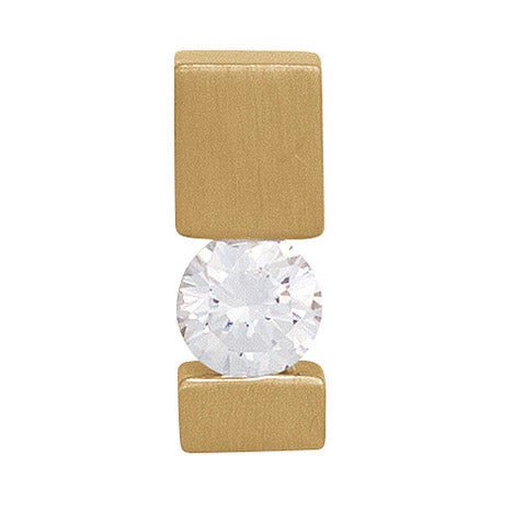 Anhänger 585 Gold Gelbgold mattiert 1 Diamant Brillant 0 15ct. Solitär Unkategorisiert online kaufen