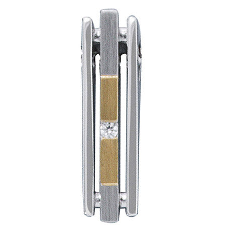 Anhänger 585 Gold Gelbgold mit 925 Sterling Silber bicolor 1 Diamant Brillant Unkategorisiert online kaufen