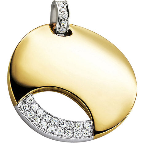 Anhänger 585 Gold Gelbgold Weißgold bicolor 24 Diamanten Brillanten Goldanhänger Unkategorisiert online kaufen