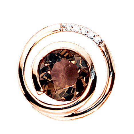 Anhänger 585 Gold Rotgold 5 Diamanten Brillanten 0 035ct. 1 Rauchquarz braun Unkategorisiert online kaufen