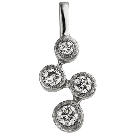 Anhänger 585 Gold Weißgold eismatt 4 Diamanten Brillanten Diamantanhänger Unkategorisiert online kaufen