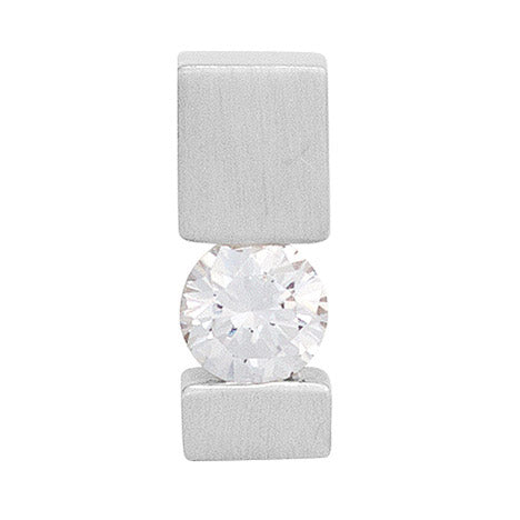 Anhänger 585 Gold Weißgold mattiert 1 Diamant Brillant 0 10ct. Solitär Unkategorisiert online kaufen
