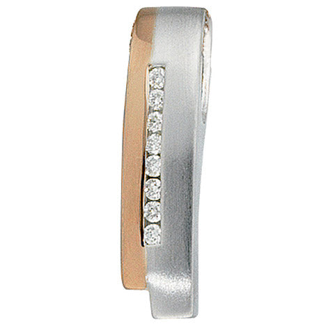 Anhänger 585 Gold Weißgold Rotgold bicolor teilmatt 8 Diamanten Brillanten Unkategorisiert online kaufen Anhänger 585 Gold Weißgold Rotgold bicolor teilmatt 8 Diamanten Brillanten Unkategorisiert online kaufen