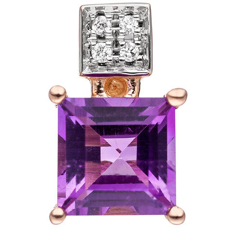 Anhänger 585 Rotgold bicolor 4 Diamanten Brillanten 1 Amethyst lila violett Unkategorisiert online kaufen Anhänger 585 Rotgold bicolor 4 Diamanten Brillanten 1 Amethyst lila violett Unkategorisiert online kaufen