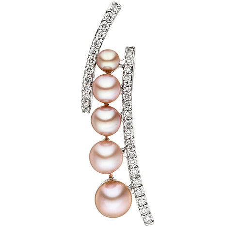 Anhänger 585 Weißgold 5 rosa Süßwasser Perlen 33 Diamanten Brillanten Unkategorisiert online kaufen