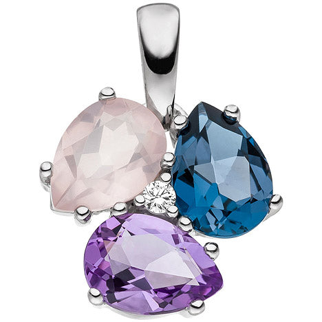Anhänger 585 Weißgold mit 1 Diamant Brillant 1 Amethyst 1 Rosenquarz 1 Blautopas Unkategorisiert online kaufen Anhänger 585 Weißgold mit 1 Diamant Brillant 1 Amethyst 1 Rosenquarz 1 Blautopas Unkategorisiert online kaufen