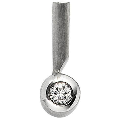 Anhänger 950 Platin teil matt 1 Diamant Brillant 0 16ct. Platinanhänger Unkategorisiert online kaufen