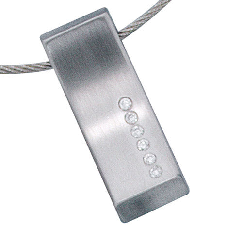 Anhänger Edelstahl mattiert 6 Diamanten Brillanten 0 06ct. Unkategorisiert online kaufen