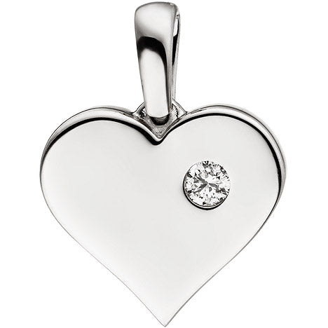 Anhänger Herz 585 Gold Weißgold 1 Diamant Brillant Herzanhänger Unkategorisiert online kaufen