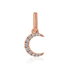 Anhänger Mond aus 14-karätigem Roségold mit Brillanten Unkategorisiert online kaufen