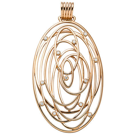 Anhänger oval 585 Gold Rotgold 12 Diamanten Brillanten 0 14ct. Rotgoldanhänger Unkategorisiert online kaufen