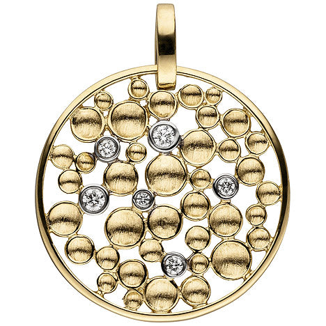 Anhänger rund 585 Gold Gelbgold 6 Diamanten Brillanten Diamantanhänger Unkategorisiert online kaufen