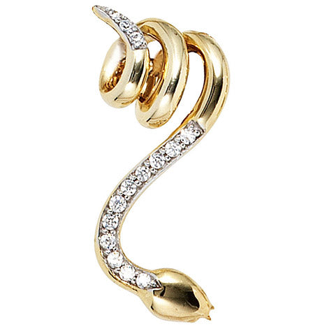 Anhänger Schlange 585 Gold Gelbgold 14 Diamanten Brillanten Schlangenanhänger Unkategorisiert online kaufen