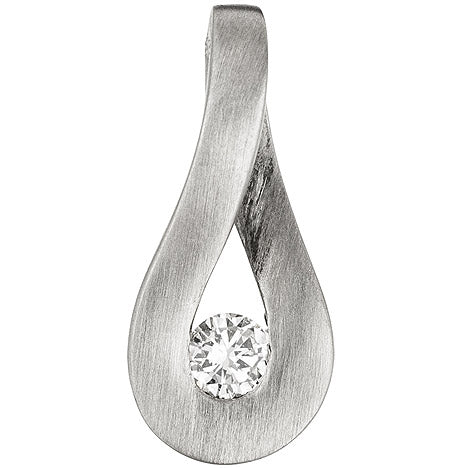 Anhänger Tropfen 950 Platin matt 1 Diamant Brillant 0 09ct. Platinanhänger Unkategorisiert online kaufen