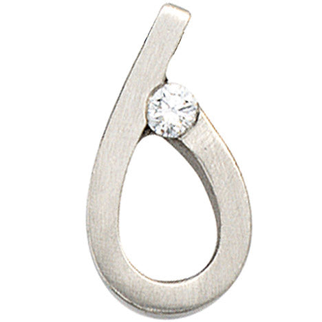 Anhänger Tropfen 950 Platin matt 1 Diamant Brillant Platinanhänger Unkategorisiert online kaufen