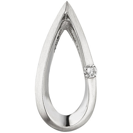 Anhänger Tropfen 950 Platin teil matt 1 Diamant Brillant 0 025ct. Platinanhänger Unkategorisiert online kaufen