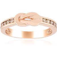 Annette 375er Roségoldring mit 12 SI1 Argyle-Rose de France-Brillanten, 0,24 ct
