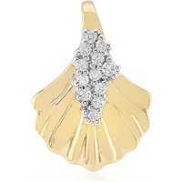 Annette Brillantanhänger 925 Silber vergoldet, 12 Brillanten, 0,124 ct, I1 (G)