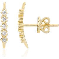 Annette Goldohrringe, 10 Brillanten, 0,13 ct, SI1 (G), 375 Gold Unkategorisiert Produktbild